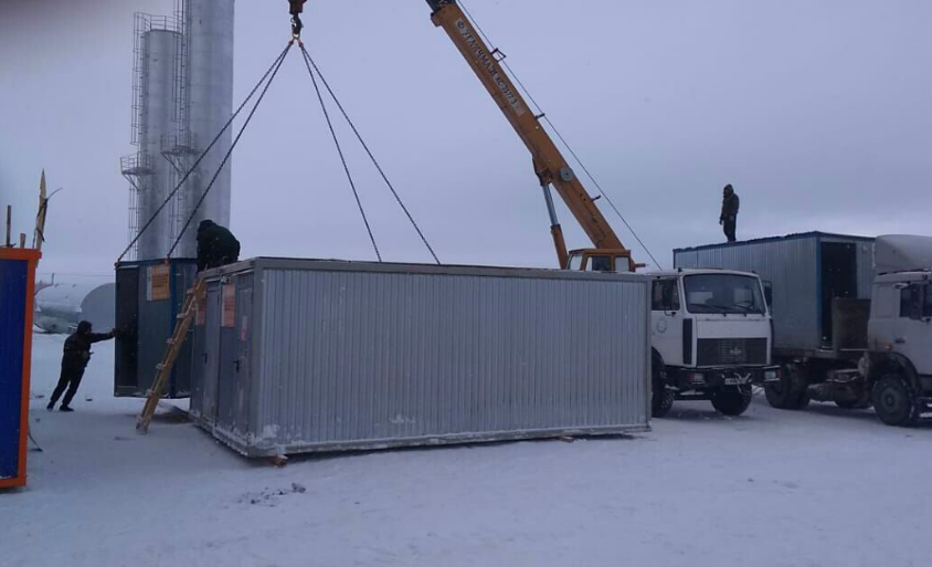 Отгружаем бытовки на строительную площадку Отгружаем бытовки